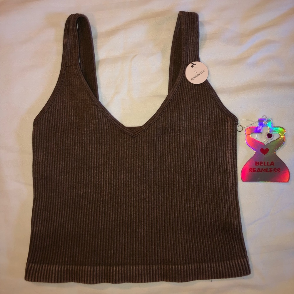brand new brown crop top